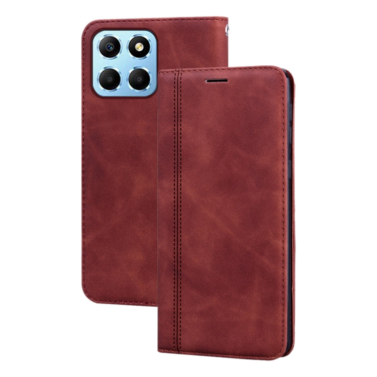 Frosted Business เคสโทรศัพท์ PU พลิกแนวนอนแม่เหล็ก, For Honor X8 5G/Play6C 5G/X6 4G/X6S/70 Lite, For Honor X7a/Play7T, For Honor 50 SE, For Honor X8a, For Honor X9b