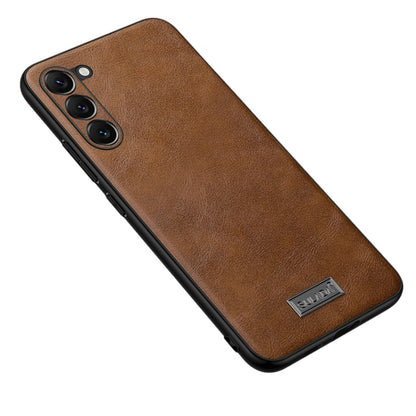 SULADA กันกระแทก TPU + เคสโทรศัพท์หนังแฮนด์เมด, For Samsung Galaxy S25 5G, For Samsung Galaxy S25+ 5G, For Samsung Galaxy S25 Ultra 5G, For Samsung Galaxy S24 Ultra 5G, For Samsung Galaxy S24+ 5G, For Samsung Galaxy S24 5G, For Samsung Galaxy S23 Ultra...