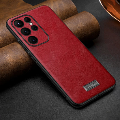 SULADA กันกระแทก TPU + เคสโทรศัพท์หนังแฮนด์เมด, For Samsung Galaxy S25 5G, For Samsung Galaxy S25+ 5G, For Samsung Galaxy S25 Ultra 5G, For Samsung Galaxy S24 Ultra 5G, For Samsung Galaxy S24+ 5G, For Samsung Galaxy S24 5G, For Samsung Galaxy S23 Ultra...