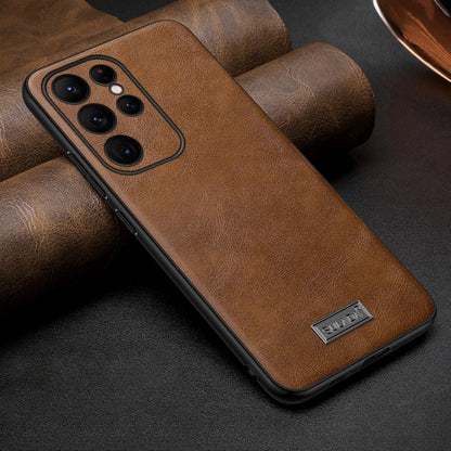 SULADA กันกระแทก TPU + เคสโทรศัพท์หนังแฮนด์เมด, For Samsung Galaxy S25 5G, For Samsung Galaxy S25+ 5G, For Samsung Galaxy S25 Ultra 5G, For Samsung Galaxy S24 Ultra 5G, For Samsung Galaxy S24+ 5G, For Samsung Galaxy S24 5G, For Samsung Galaxy S23 Ultra...