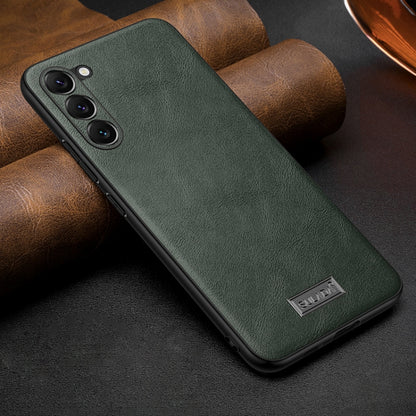 SULADA กันกระแทก TPU + เคสโทรศัพท์หนังแฮนด์เมด, For Samsung Galaxy S25 5G, For Samsung Galaxy S25+ 5G, For Samsung Galaxy S25 Ultra 5G, For Samsung Galaxy S24 Ultra 5G, For Samsung Galaxy S24+ 5G, For Samsung Galaxy S24 5G, For Samsung Galaxy S23 Ultra...