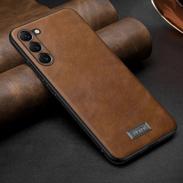 SULADA กันกระแทก TPU + เคสโทรศัพท์หนังแฮนด์เมด, For Samsung Galaxy S25 5G, For Samsung Galaxy S25+ 5G, For Samsung Galaxy S25 Ultra 5G, For Samsung Galaxy S24 Ultra 5G, For Samsung Galaxy S24+ 5G, For Samsung Galaxy S24 5G, For Samsung Galaxy S23 Ultra...