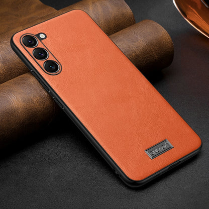 SULADA กันกระแทก TPU + เคสโทรศัพท์หนังแฮนด์เมด, For Samsung Galaxy S25 5G, For Samsung Galaxy S25+ 5G, For Samsung Galaxy S25 Ultra 5G, For Samsung Galaxy S24 Ultra 5G, For Samsung Galaxy S24+ 5G, For Samsung Galaxy S24 5G, For Samsung Galaxy S23 Ultra...
