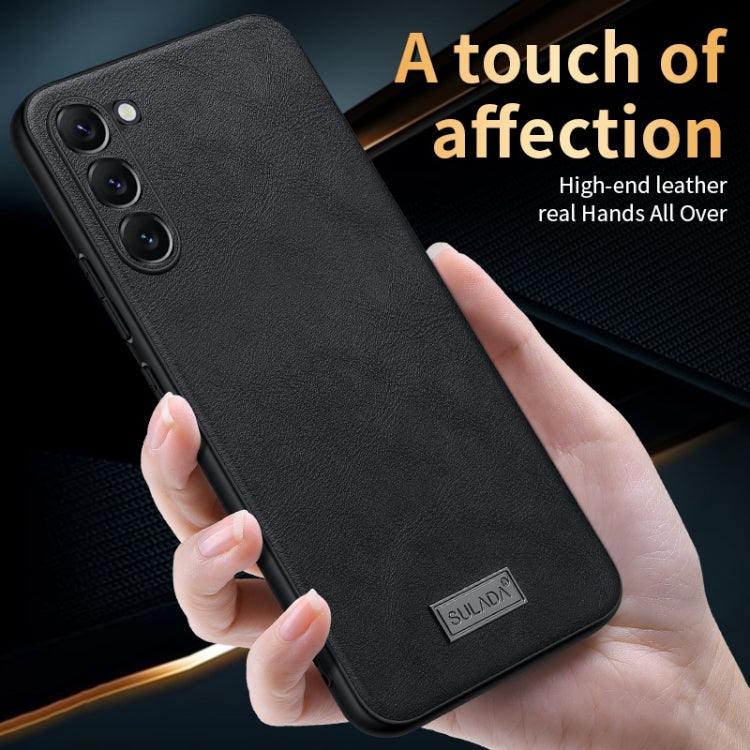 SULADA กันกระแทก TPU + เคสโทรศัพท์หนังแฮนด์เมด, For Samsung Galaxy S25 5G, For Samsung Galaxy S25+ 5G, For Samsung Galaxy S25 Ultra 5G, For Samsung Galaxy S24 Ultra 5G, For Samsung Galaxy S24+ 5G, For Samsung Galaxy S24 5G, For Samsung Galaxy S23 Ultra...