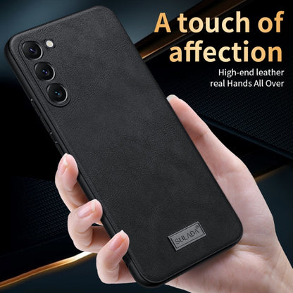 SULADA กันกระแทก TPU + เคสโทรศัพท์หนังแฮนด์เมด, For Samsung Galaxy S25 5G, For Samsung Galaxy S25+ 5G, For Samsung Galaxy S25 Ultra 5G, For Samsung Galaxy S24 Ultra 5G, For Samsung Galaxy S24+ 5G, For Samsung Galaxy S24 5G, For Samsung Galaxy S23 Ultra...