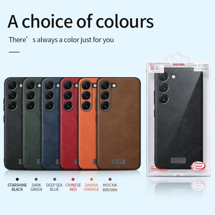 SULADA กันกระแทก TPU + เคสโทรศัพท์หนังแฮนด์เมด, For Samsung Galaxy S23 5G
