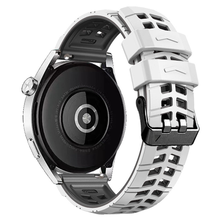 สายนาฬิกาซิลิโคนสองสีรูสองแถวขนาด 22 มม, For Huawei Watch4 / 4 Pro / Watch3 / 3 Pro