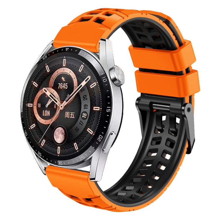 สายนาฬิกาซิลิโคนสองสีรูสองแถวขนาด 22 มม, For Huawei Watch4 / 4 Pro / Watch3 / 3 Pro