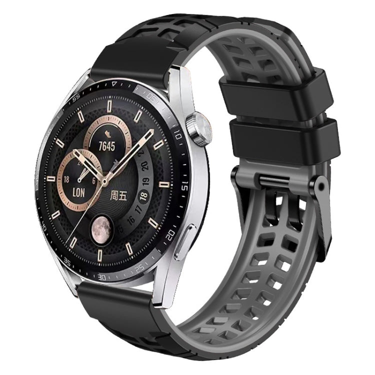 สายนาฬิกาซิลิโคนสองสีรูสองแถวขนาด 22 มม, For Huawei Watch4 / 4 Pro / Watch3 / 3 Pro