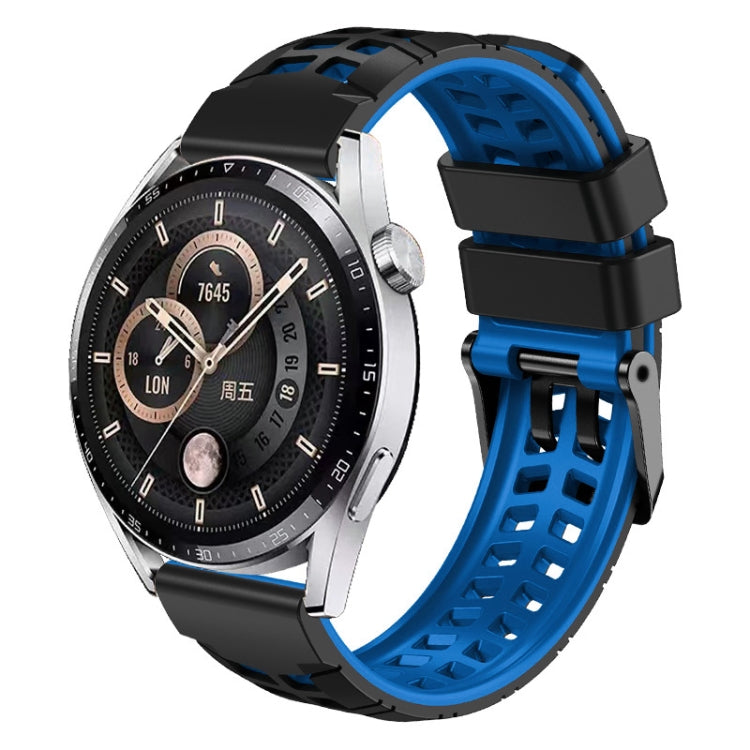 สายนาฬิกาซิลิโคนสองสีรูสองแถวขนาด 22 มม, For Huawei Watch4 / 4 Pro / Watch3 / 3 Pro
