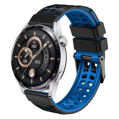 สายนาฬิกาซิลิโคนสองสีรูสองแถวขนาด 22 มม, For Huawei Watch4 / 4 Pro / Watch3 / 3 Pro