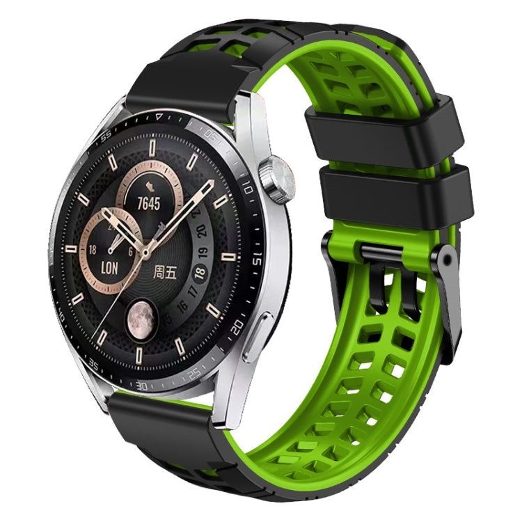 สายนาฬิกาซิลิโคนสองสีรูสองแถวขนาด 22 มม, For Huawei Watch4 / 4 Pro / Watch3 / 3 Pro