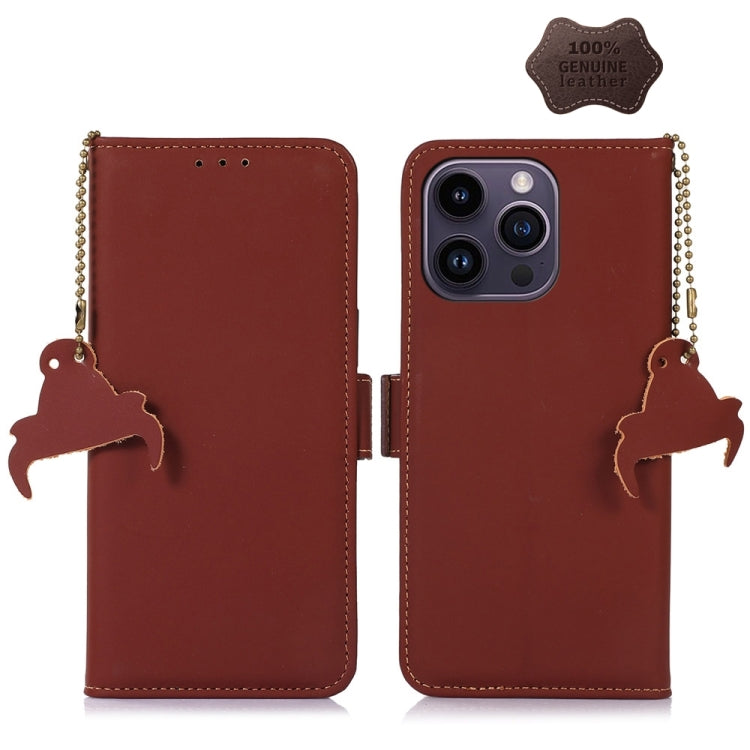 ซองโทรศัพท์หนัง RFID แม่เหล็กหนังแท้, For iPhone 16 Pro Max, For iPhone 16 Pro, For iPhone 15 Pro Max, For iPhone 15 Pro, For iPhone 15 Plus, For iPhone 15