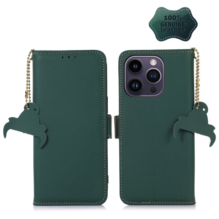 ซองโทรศัพท์หนัง RFID แม่เหล็กหนังแท้, For iPhone 16 Pro Max, For iPhone 16 Pro, For iPhone 15 Pro Max, For iPhone 15 Pro, For iPhone 15 Plus, For iPhone 15