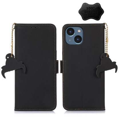 ซองโทรศัพท์หนัง RFID แม่เหล็กหนังแท้, For iPhone 16 Pro Max, For iPhone 16 Pro, For iPhone 15 Pro Max, For iPhone 15 Pro, For iPhone 15 Plus, For iPhone 15