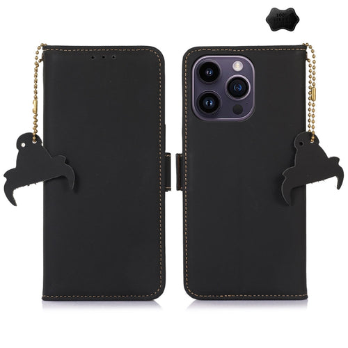 ซองโทรศัพท์หนัง RFID แม่เหล็กหนังแท้, For iPhone 16 Pro Max, For iPhone 16 Pro, For iPhone 15 Pro Max, For iPhone 15 Pro, For iPhone 15 Plus, For iPhone 15