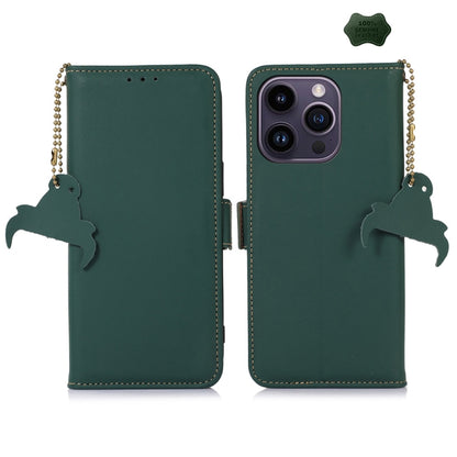 ซองโทรศัพท์หนัง RFID แม่เหล็กหนังแท้, For iPhone 16 Pro Max, For iPhone 16 Pro, For iPhone 15 Pro Max, For iPhone 15 Pro, For iPhone 15 Plus, For iPhone 15