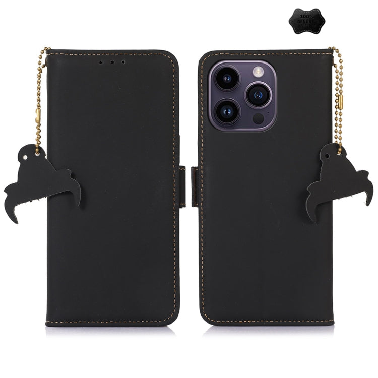 ซองโทรศัพท์หนัง RFID แม่เหล็กหนังแท้, For iPhone 16 Pro Max, For iPhone 16 Pro, For iPhone 15 Pro Max, For iPhone 15 Pro, For iPhone 15 Plus, For iPhone 15