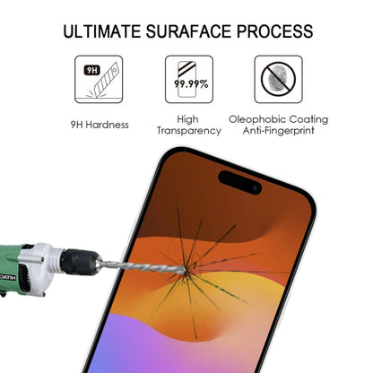 ฟิล์มกระจกนิรภัยแบบเต็มหน้าจอกาว, For iPhone 15 Pro Max, For iPhone 15 Pro, For iPhone 15 Plus, For iPhone 15