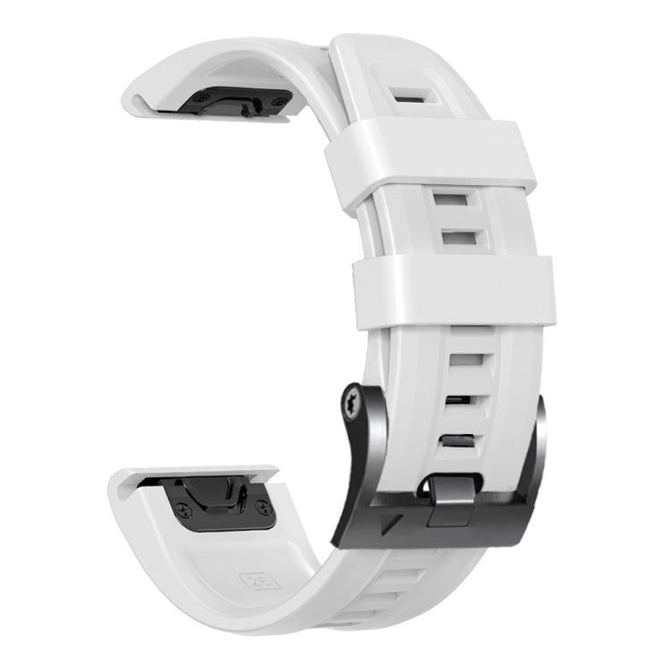 สายนาฬิกาซิลิโคนหัวเข็มขัดเหล็กสีดำแบบสกรู, For Garmin Forerunner 965 / 955 / 945 / 935, For Garmin Tactix 7 Pro / Fenix 7X  / 6X Pro