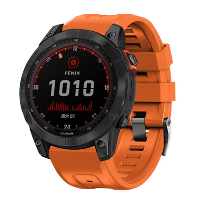 สายนาฬิกาซิลิโคนหัวเข็มขัดเหล็กสีดำแบบสกรู, For Garmin Forerunner 965 / 955 / 945 / 935, For Garmin Tactix 7 Pro / Fenix 7X  / 6X Pro