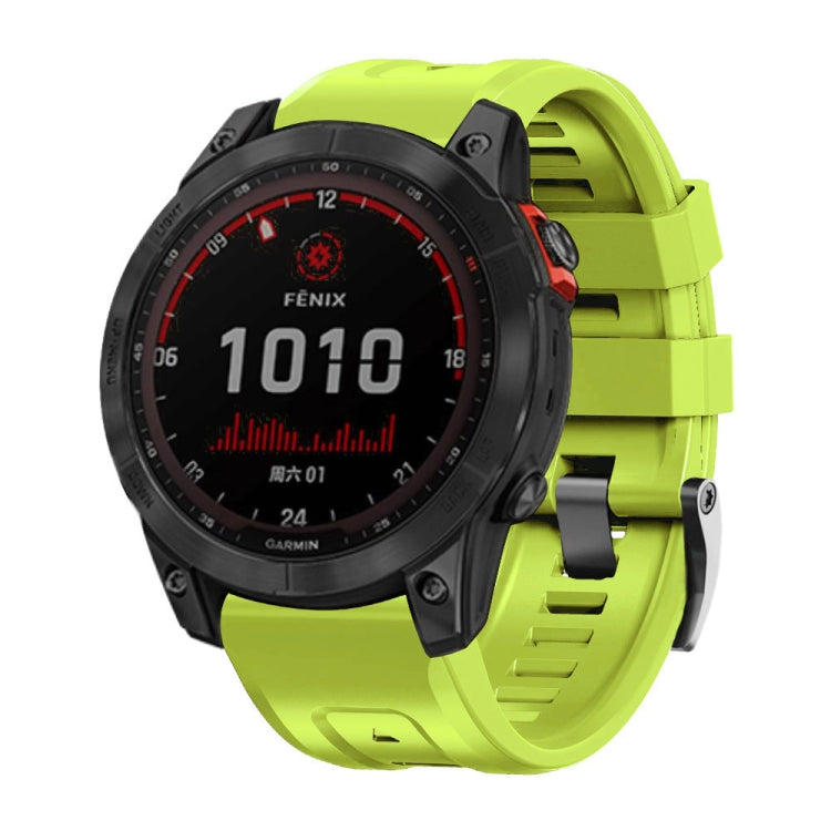 สายนาฬิกาซิลิโคนหัวเข็มขัดเหล็กสีดำแบบสกรู, For Garmin Forerunner 965 / 955 / 945 / 935, For Garmin Tactix 7 Pro / Fenix 7X  / 6X Pro