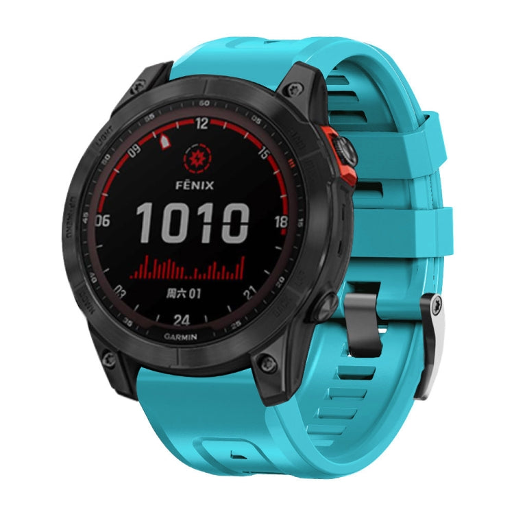 สายนาฬิกาซิลิโคนหัวเข็มขัดเหล็กสีดำแบบสกรู, For Garmin Forerunner 965 / 955 / 945 / 935, For Garmin Tactix 7 Pro / Fenix 7X  / 6X Pro