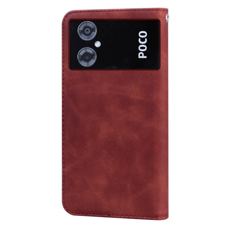 Frosted ธุรกิจแม่เหล็กพลิกแนวนอนกรณีโทรศัพท์ PU, For Xiaomi Poco M4 5G/Poco M5/Redmi Note 11R, For Xiaomi Poco C40, For Xiaomi Redmi 10A 4G