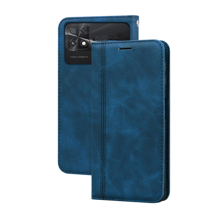 Frosted ธุรกิจแม่เหล็กพลิกแนวนอนกรณีโทรศัพท์ PU, For Xiaomi Poco M4 5G/Poco M5/Redmi Note 11R, For Xiaomi Poco C40, For Xiaomi Redmi 10A 4G