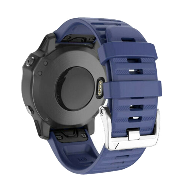 สายนาฬิกาซิลิโคนหัวเข็มขัดเหล็กสีเงินสกรู, For Garmin Forerunner 965 / 955 / 945 / 935, For Garmin Tactix 7 Pro / Fenix 7X / 6X Pro