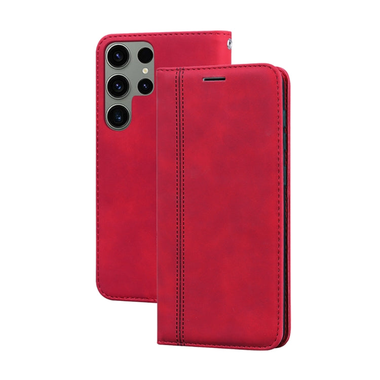 Frosted Business เคสโทรศัพท์ PU พลิกแนวนอนแม่เหล็ก, For Samsung Galaxy S23 Ultra 5G, For Samsung Galaxy S23+ 5G, For Samsung Galaxy S23 5G, For Samsung Galaxy A03s