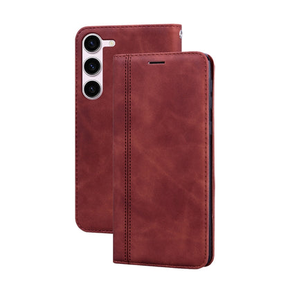Frosted Business เคสโทรศัพท์ PU พลิกแนวนอนแม่เหล็ก, For Samsung Galaxy S23 Ultra 5G, For Samsung Galaxy S23+ 5G, For Samsung Galaxy S23 5G, For Samsung Galaxy A03s