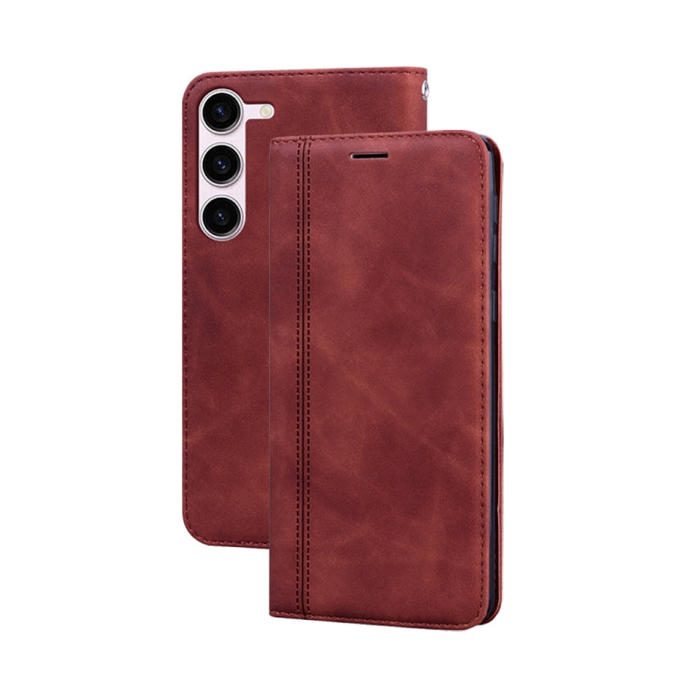 Frosted Business เคสโทรศัพท์ PU พลิกแนวนอนแม่เหล็ก, For Samsung Galaxy S23 Ultra 5G, For Samsung Galaxy S23+ 5G, For Samsung Galaxy S23 5G, For Samsung Galaxy A03s