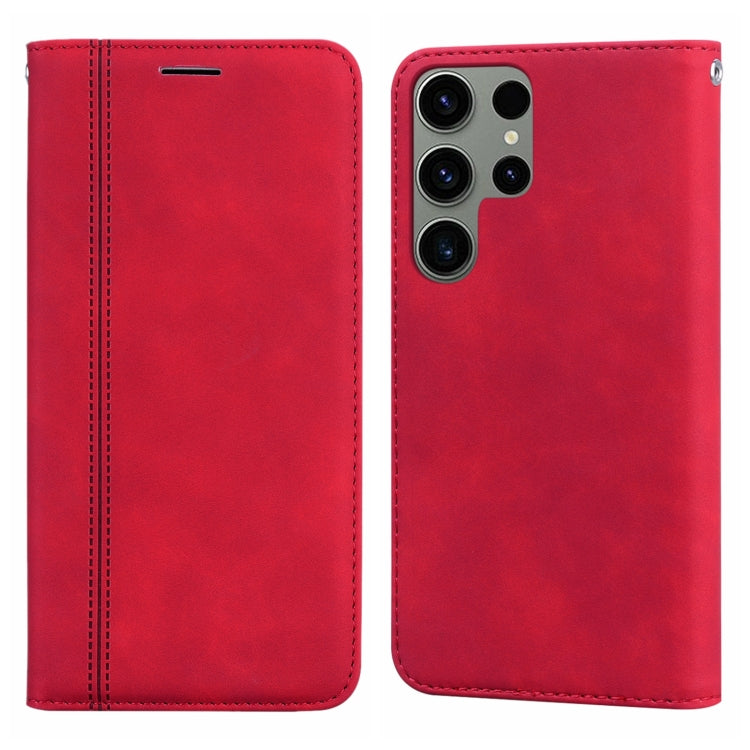 Frosted Business เคสโทรศัพท์ PU พลิกแนวนอนแม่เหล็ก, ForSamsung Galaxy S24 Ultra, For Samsung Galaxy S24+, For Samsung Galaxy S24, For Samsung Galaxy A05, For Samsung Galaxy A24 4G, For Samsung Galaxy A14 4G / 5G, For Samsung Galaxy A34 5G              ...