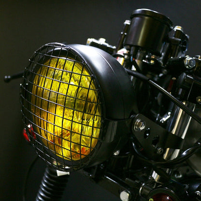 รถจักรยานยนต์ Reticular Retro โคมไฟ LED อุปกรณ์เสริมการปรับเปลี่ยนไฟหน้าสำหรับ Halley CG125 / GN125, DM-DD-023, DM-DD-023 (Yellow)