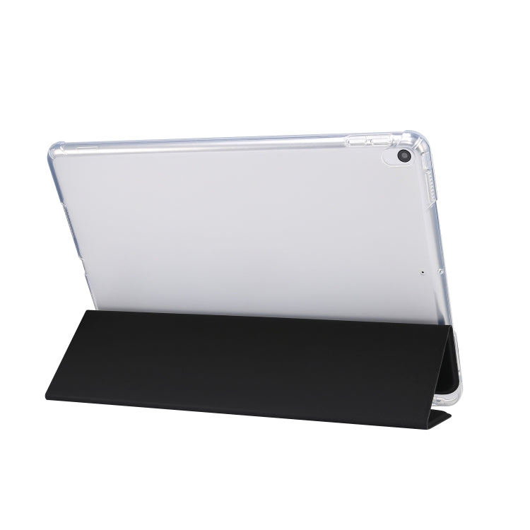 3-folded Electric Pressed Skin Texture พลิกแนวนอนกันกระแทกซองหนัง TPU + PU โปร่งใสพร้อมตัวยึดและช่องเสียบปากกา & ฟังก์ชั่น Sleep / Wake-up, For iPad Air (2019)/Pro 10.5 (2017), For iPad mini (2019) / mini 4, For iPad Pro 11 inch (2020)