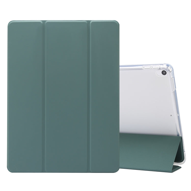 3-folded Electric Pressed Skin Texture พลิกแนวนอนกันกระแทกซองหนัง TPU + PU โปร่งใสพร้อมตัวยึดและช่องเสียบปากกา & ฟังก์ชั่น Sleep / Wake-up, For iPad Air (2019)/Pro 10.5 (2017), For iPad mini (2019) / mini 4, For iPad Pro 11 inch (2020)