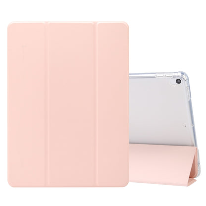 3-folded Electric Pressed Skin Texture พลิกแนวนอนกันกระแทกซองหนัง TPU + PU โปร่งใสพร้อมตัวยึดและช่องเสียบปากกา & ฟังก์ชั่น Sleep / Wake-up, For iPad Air (2019)/Pro 10.5 (2017), For iPad mini (2019) / mini 4, For iPad Pro 11 inch (2020)