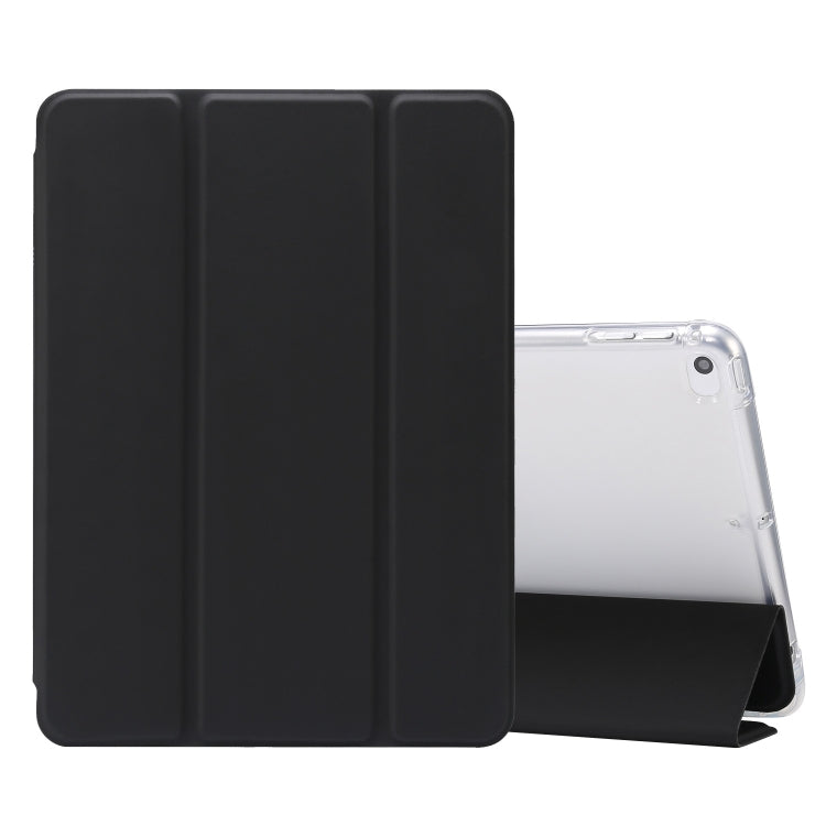 3-folded Electric Pressed Skin Texture พลิกแนวนอนกันกระแทกซองหนัง TPU + PU โปร่งใสพร้อมตัวยึดและช่องเสียบปากกา & ฟังก์ชั่น Sleep / Wake-up, For iPad Air (2019)/Pro 10.5 (2017), For iPad mini (2019) / mini 4, For iPad Pro 11 inch (2020)