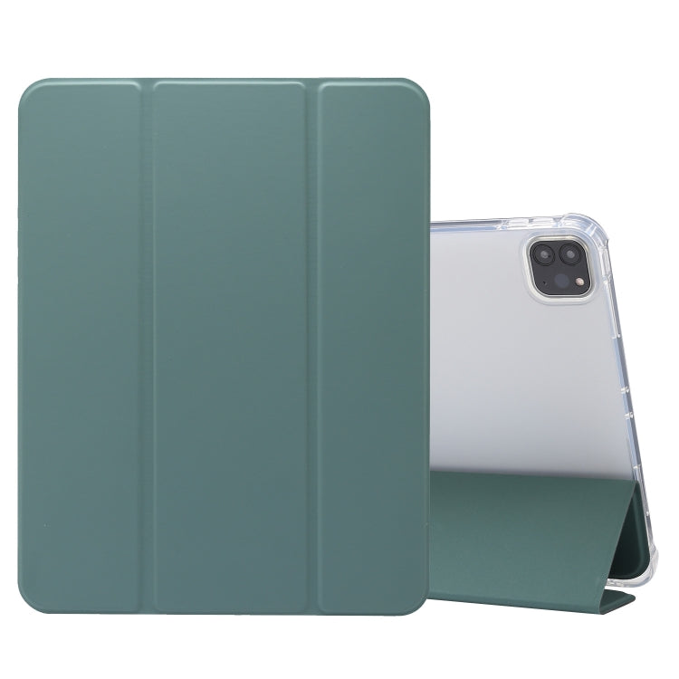 3-folded Electric Pressed Skin Texture พลิกแนวนอนกันกระแทกซองหนัง TPU + PU โปร่งใสพร้อมตัวยึดและช่องเสียบปากกา & ฟังก์ชั่น Sleep / Wake-up, For iPad Air (2019)/Pro 10.5 (2017), For iPad mini (2019) / mini 4, For iPad Pro 11 inch (2020)