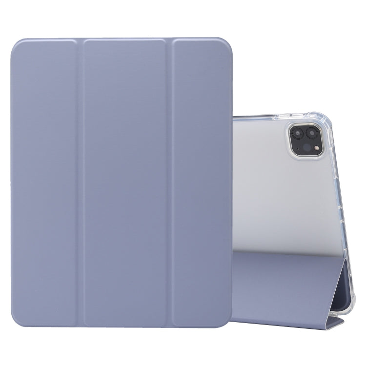 3-folded Electric Pressed Skin Texture พลิกแนวนอนกันกระแทกซองหนัง TPU + PU โปร่งใสพร้อมตัวยึดและช่องเสียบปากกา & ฟังก์ชั่น Sleep / Wake-up, For iPad Air (2019)/Pro 10.5 (2017), For iPad mini (2019) / mini 4, For iPad Pro 11 inch (2020)