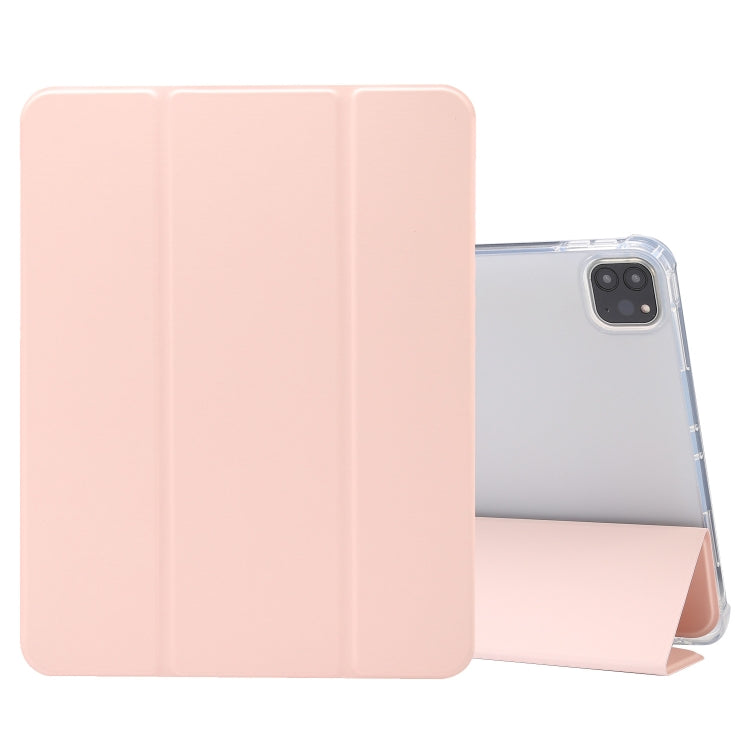 3-folded Electric Pressed Skin Texture พลิกแนวนอนกันกระแทกซองหนัง TPU + PU โปร่งใสพร้อมตัวยึดและช่องเสียบปากกา & ฟังก์ชั่น Sleep / Wake-up, For iPad Air (2019)/Pro 10.5 (2017), For iPad mini (2019) / mini 4, For iPad Pro 11 inch (2020)