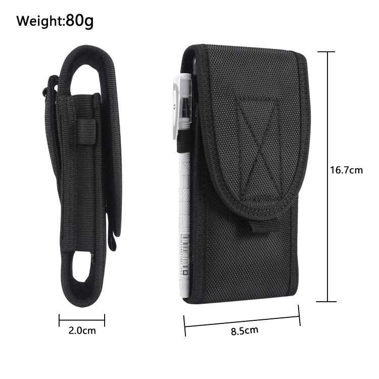 กระเป๋าคาดเอวผ้าไนลอนอเนกประสงค์อเนกประสงค์แนวตั้ง, For 6.7 inch and Below Phones