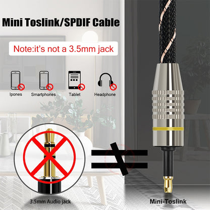EMK Square Port ไปยัง Round Port Set-top Box สายเคเบิลเชื่อมต่อใยแก้วนำแสงระบบเสียงดิจิตอล, 1m, 1.5m, 2m, 3m, 5m, 10m