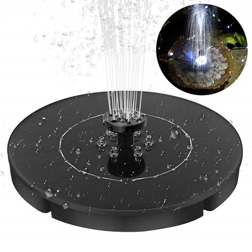 ปั๊มน้ำพุพลังงานแสงอาทิตย์พร้อมไฟ LED, Fountain Pump with LED Light