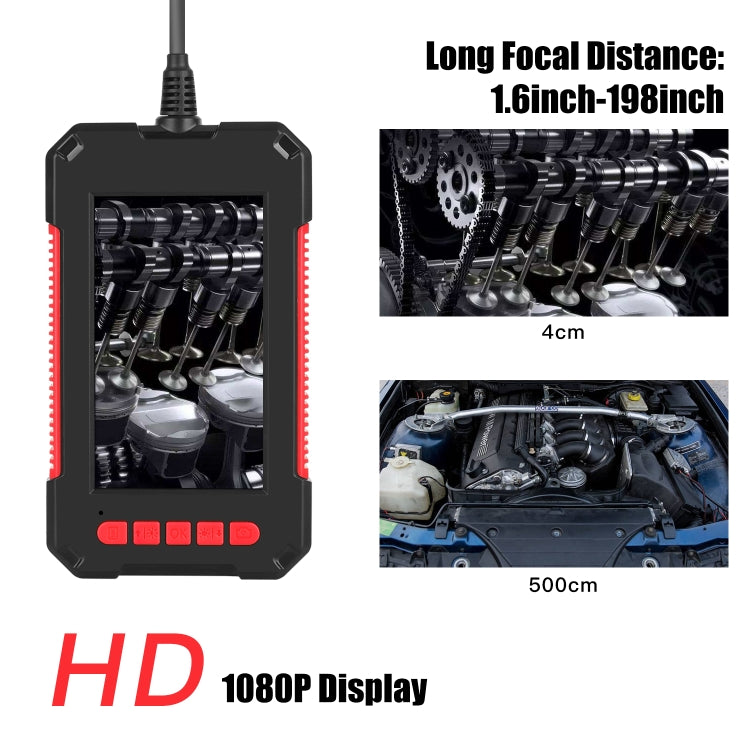 P40 3.9 มม. สีแดง HD กันน้ำแบบพกพาแบบรวมมือถือหน้าจอแนวตั้งอุตสาหกรรมกล้องเอนโดสโคป, 2m, 5m, 10m