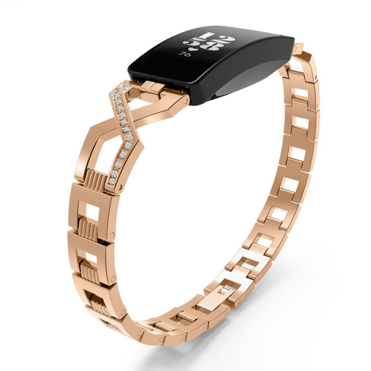 สำหรับ Fitbit Inspire/Inspire HR Metal Cross Chain A ประเภท สายนาฬิกาข้อมือสำหรับเปลี่ยนสายนาฬิกา
