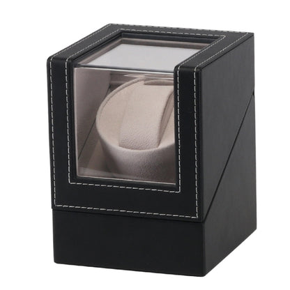 Leather Single Watch Box Electric Motor Watch Shaker Automatic Watch Shaker, US Plug, Single, Ostrich Pattern, Single, Carbon Fibre, Single, Black, Single, Dark Brown