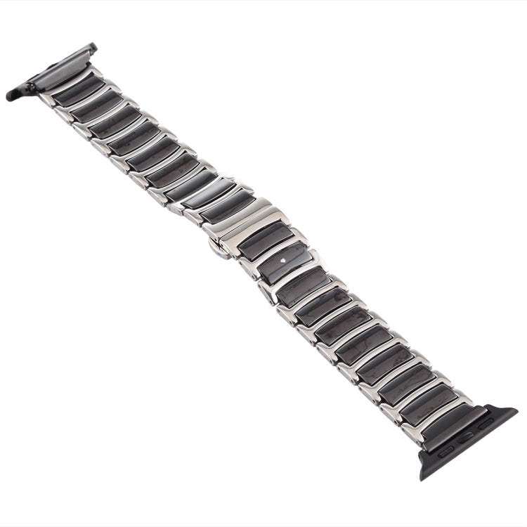 สายนาฬิกาเหล็กเซรามิก, For Apple Watch Series 8&7 41mm / SE 2&6&SE&5&4 40mm / 3&2&1 38mm, For Apple Watch Series 7 45mm / 6 & SE & 5 & 4 44mm / 3 & 2 & 1 42mm, For Apple Watch Series 7 41mm / 6 & SE & 5 & 4 40mm / 3 & 2 & 1 38mm