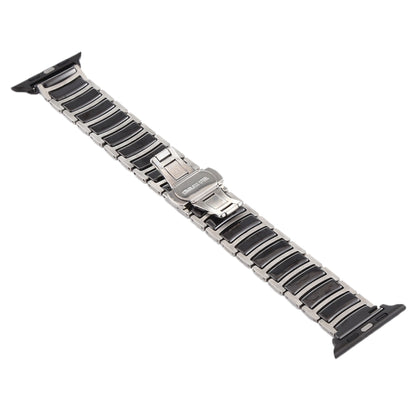 สายนาฬิกาเหล็กเซรามิก, For Apple Watch Series 8&7 41mm / SE 2&6&SE&5&4 40mm / 3&2&1 38mm, For Apple Watch Series 7 45mm / 6 & SE & 5 & 4 44mm / 3 & 2 & 1 42mm, For Apple Watch Series 7 41mm / 6 & SE & 5 & 4 40mm / 3 & 2 & 1 38mm